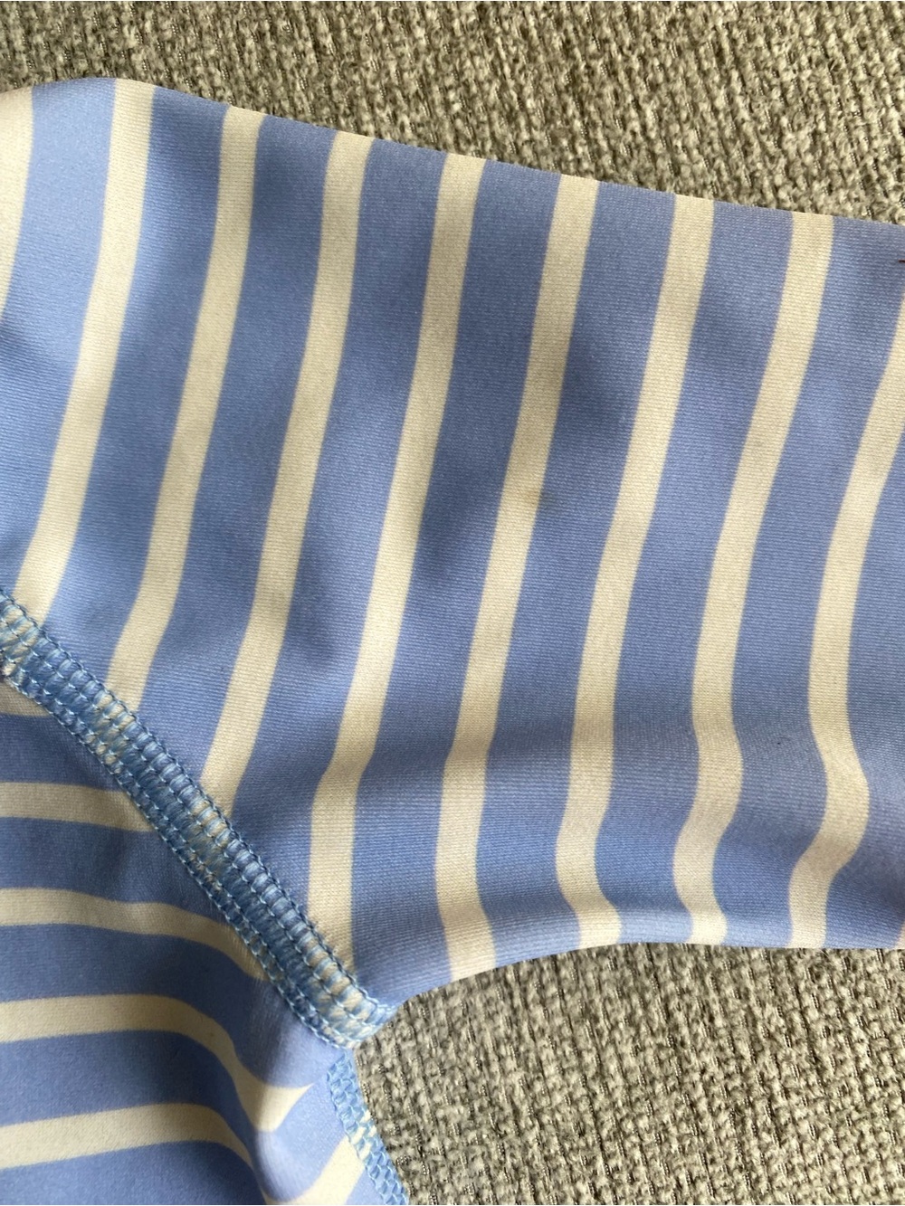 Hanna Andersson Blue and White Striped One-Piece Rash Guard - Picture 3 of 5